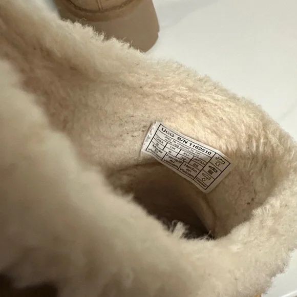 UGG Tan Shearling Lined Slippers - Picture 8 of 9